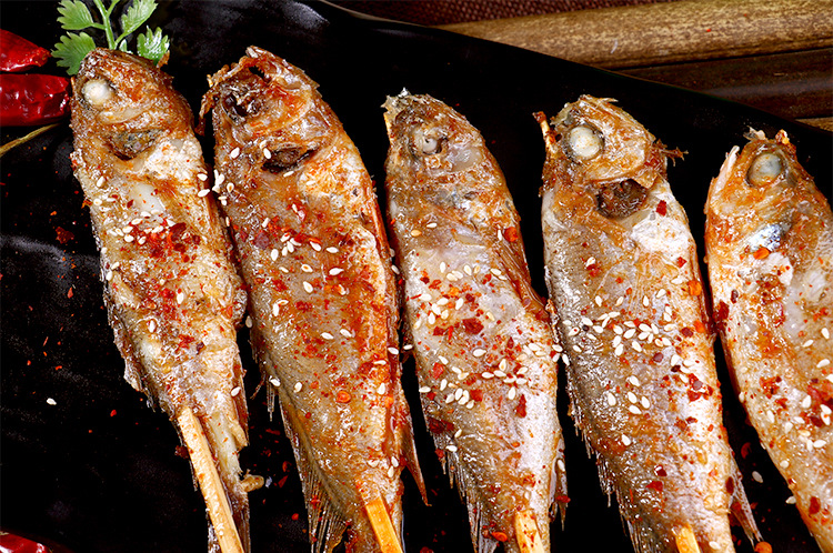 烤鱼黄花鱼串烤串烧烤油炸串串冷冻半成品海鲜食材【厂家批发】