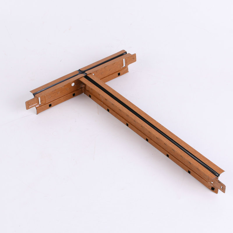 厂家批发 黑木纹贯通烤漆龙骨 t型轻钢龙骨 烤漆吊顶用龙骨批发