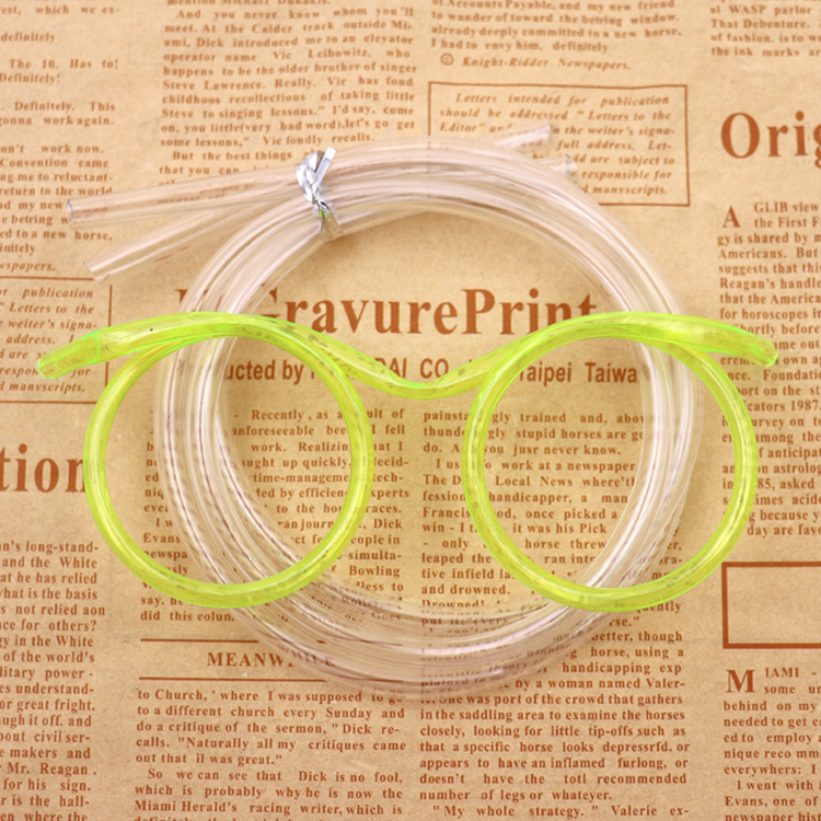 Shaped Straw Disposable Funny Quirky Kid's Eyewear Straw Internet Celebrity Ins Art DIY Eye Straw Wholesale