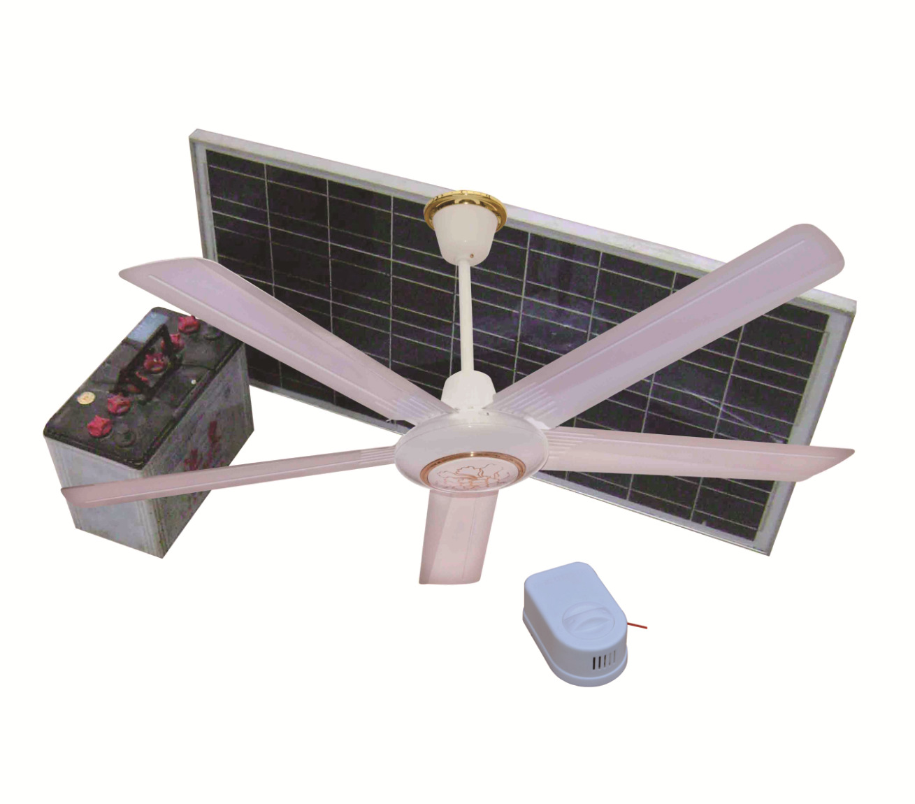 太阳能 12v 56寸 5叶 直流 吊扇