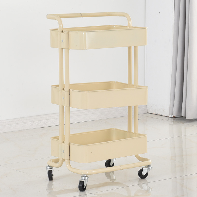 E-Commerce Exclusive for Trolley Rack Kitchen Floor Bedroom Living Room with Wheels Movable Baby Products Storage Car