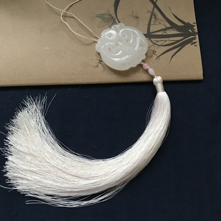古风汉服腰配禁步压襟阿富汗白玉玉佩流苏婚服道具吊坠工艺礼品