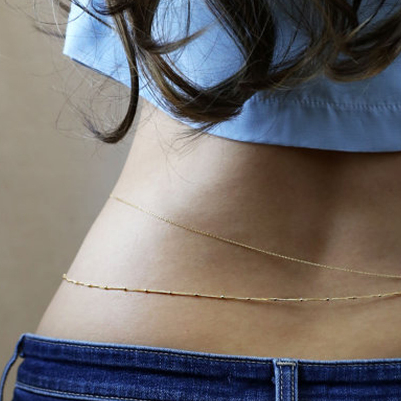 欧美女士性感腹部腰链 沙滩腰链 双层腰链 sw026