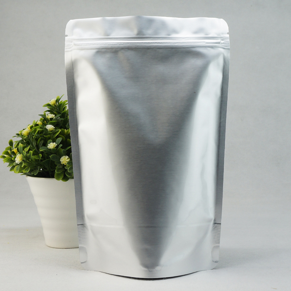 现货库存圆角加厚纯铝自封袋自立袋铝箔袋化妆品粉末袋可定做