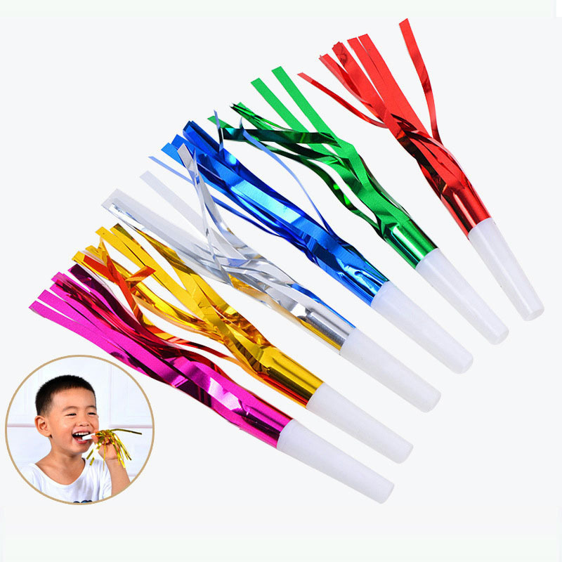 Rain Silk Blowouts Children Whistle Baby Birthday Party Supplies Cheering Props Toy Horn Factory Wholesale