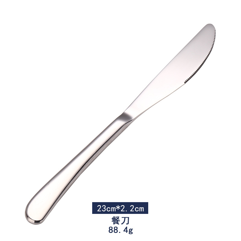 Western-Style Thickened 304 Steak Knife and Fork Set Elegant Western Food Tableware Set Jieyang Wholesale Stainless Steel Knife, Fork and Spoon