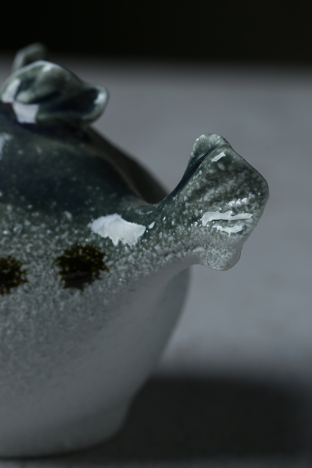 晴天文房四宝水滴砚台磨墨研磨专用陶瓷青瓷书法国画砚滴墨锭摆件