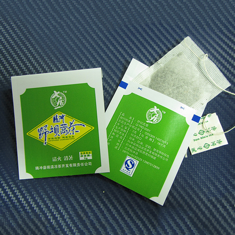 材质为热封纸塑袋,印刷精美,环保水墨,袋型同机器包装一样.