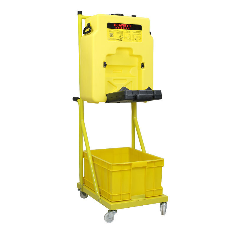 移动式洗眼器便携式验厂紧急冲肤装置 手推车便携式53l洗眼器
