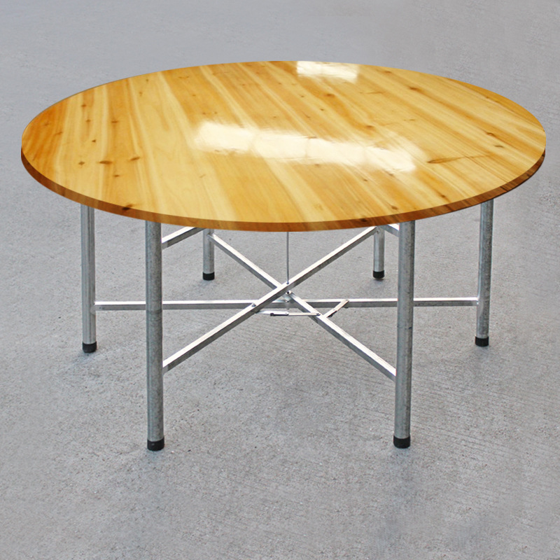 杉木桌面板实木圆形工厂饭堂职工餐桌年终聚餐农村办酒席大圆桌面