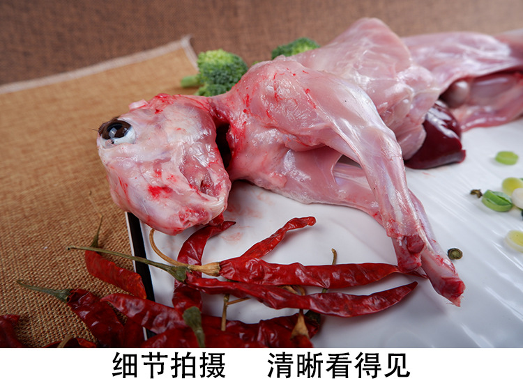 包邮 现杀新鲜兔肉 扒皮兔肉兔子肉 20.5元一斤 50斤起