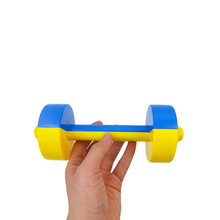 早教儿童玩具举重无声塑料哑铃幼儿园体操器械道具手摇铃活动批发