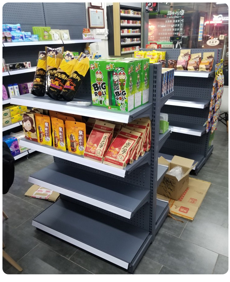 超市货架展示架零食便利店商店文具店母婴单双面货架厂家直销
