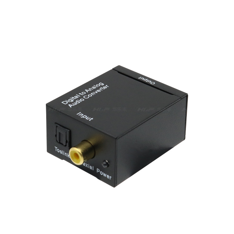 厂家批发光纤同轴信号音频转换器双莲花电视接音响功放数字转模拟