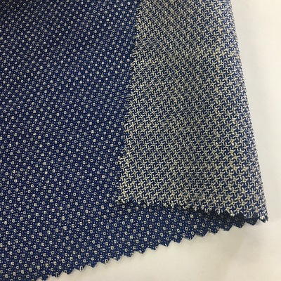 新品 工厂直销 tr涤粘交织混纺面料 竹节点子风格 春女装衬衫面料