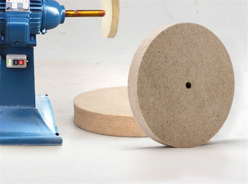 平行羊毛轮 不锈钢金属镜面砂轮机抛光轮 高密度羊毛大轮珠宝抛光