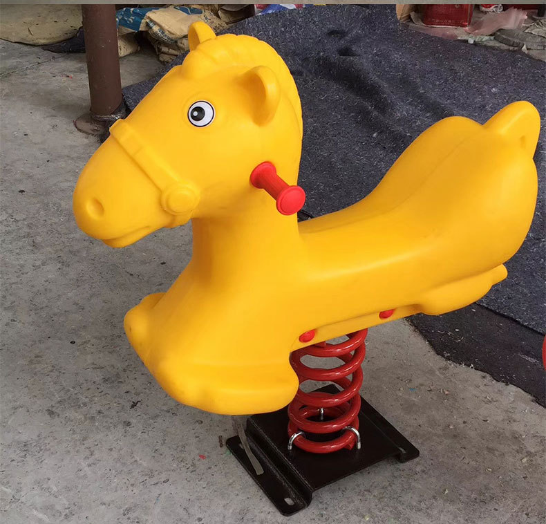 新款儿童摇摇乐大弹簧儿童摇摇马户外儿童活动器械各种动物跷跷板