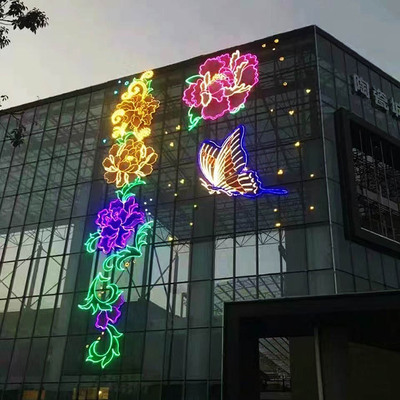 凡蒂洛美陈圣诞节商场装饰灯画 圣诞节日亮化 灯饰画 幕墙圣诞灯