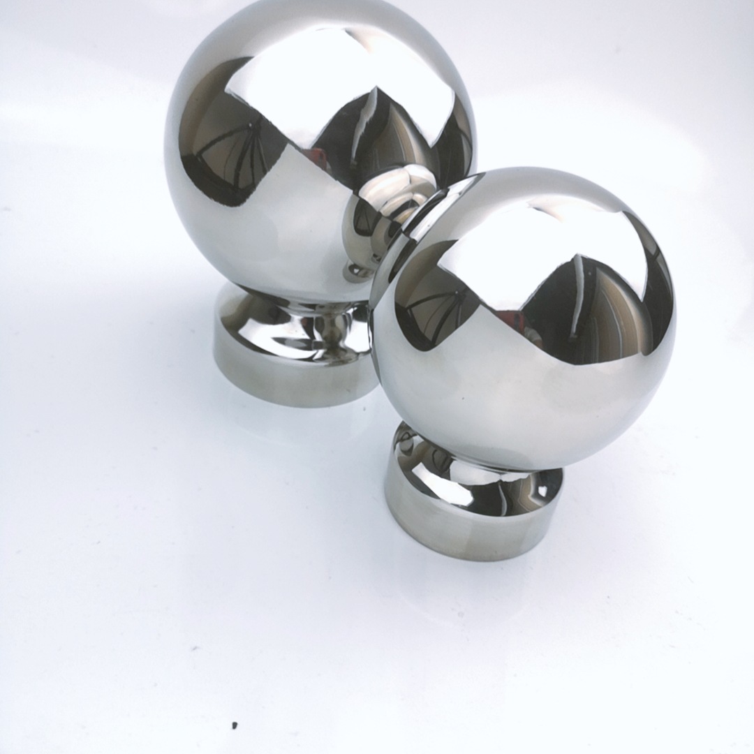 厂家直销不锈钢连体球圆球空心球带座楼梯扶手立柱球装饰球栏杆球