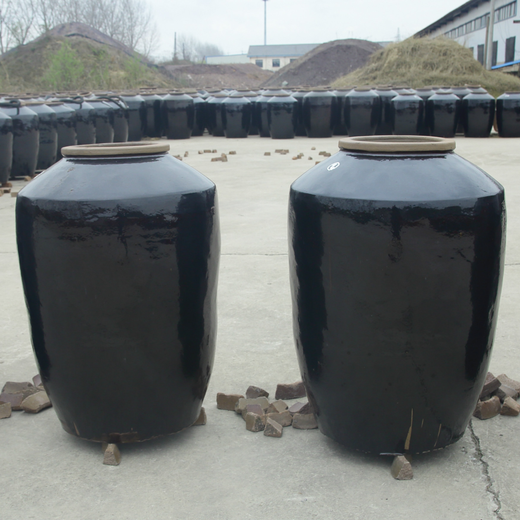 宜兴土陶黑釉陶瓷酒坛500公斤1000斤酒缸酒坛里外上釉