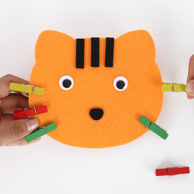 区角区域活动材料玩教具成品幼儿园小班夹子训练手工益智动物玩具