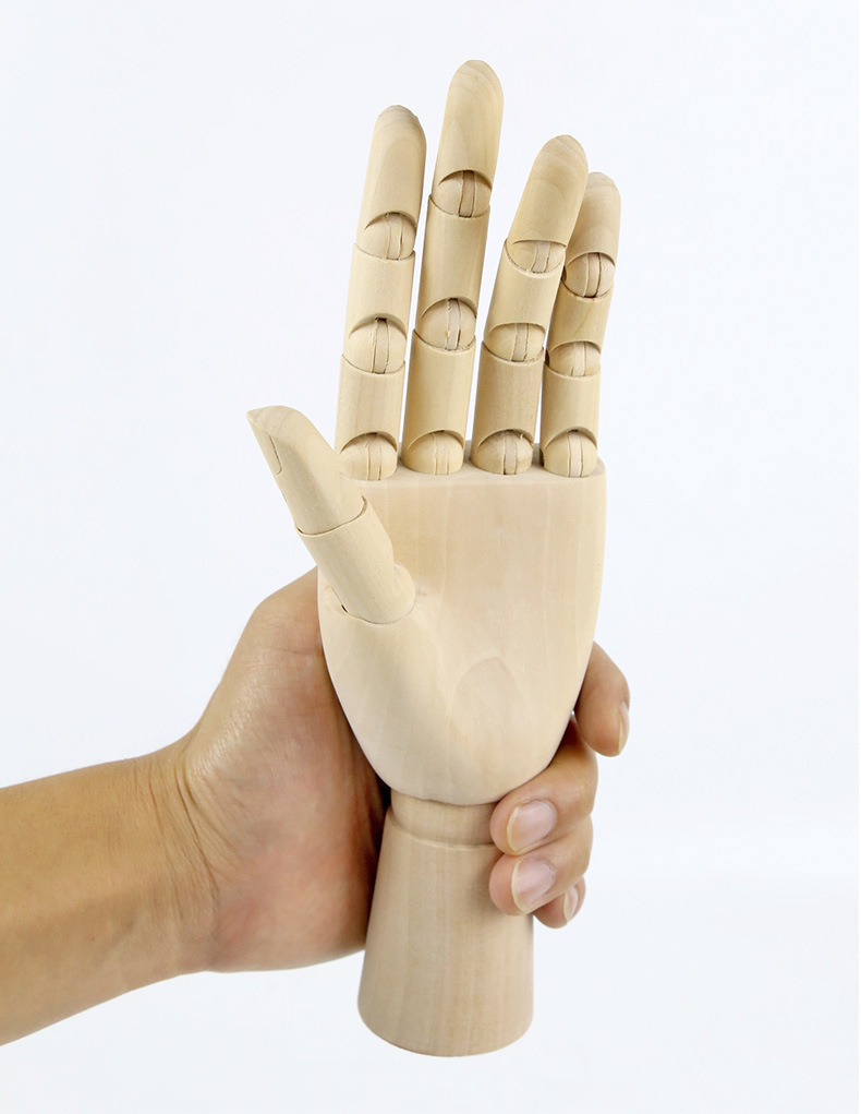 12寸画画用木手关节手模型绘画用木手灵活可动漫画素描美术用品