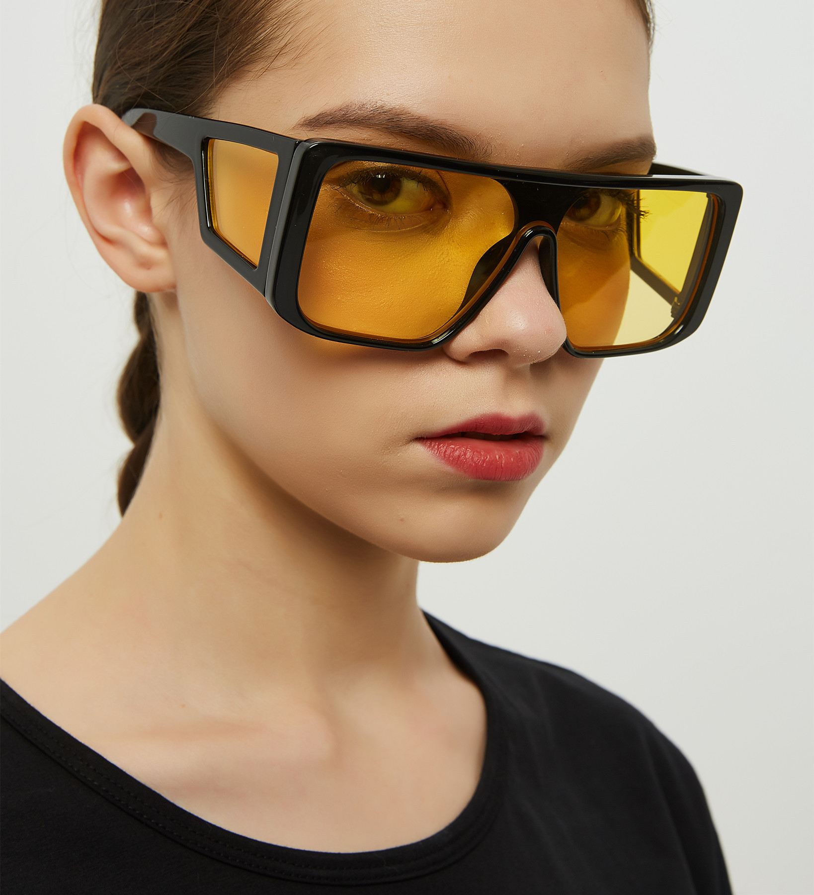 s3099框酷炫朋克个性太阳镜女 韩版时尚方形大墨镜男