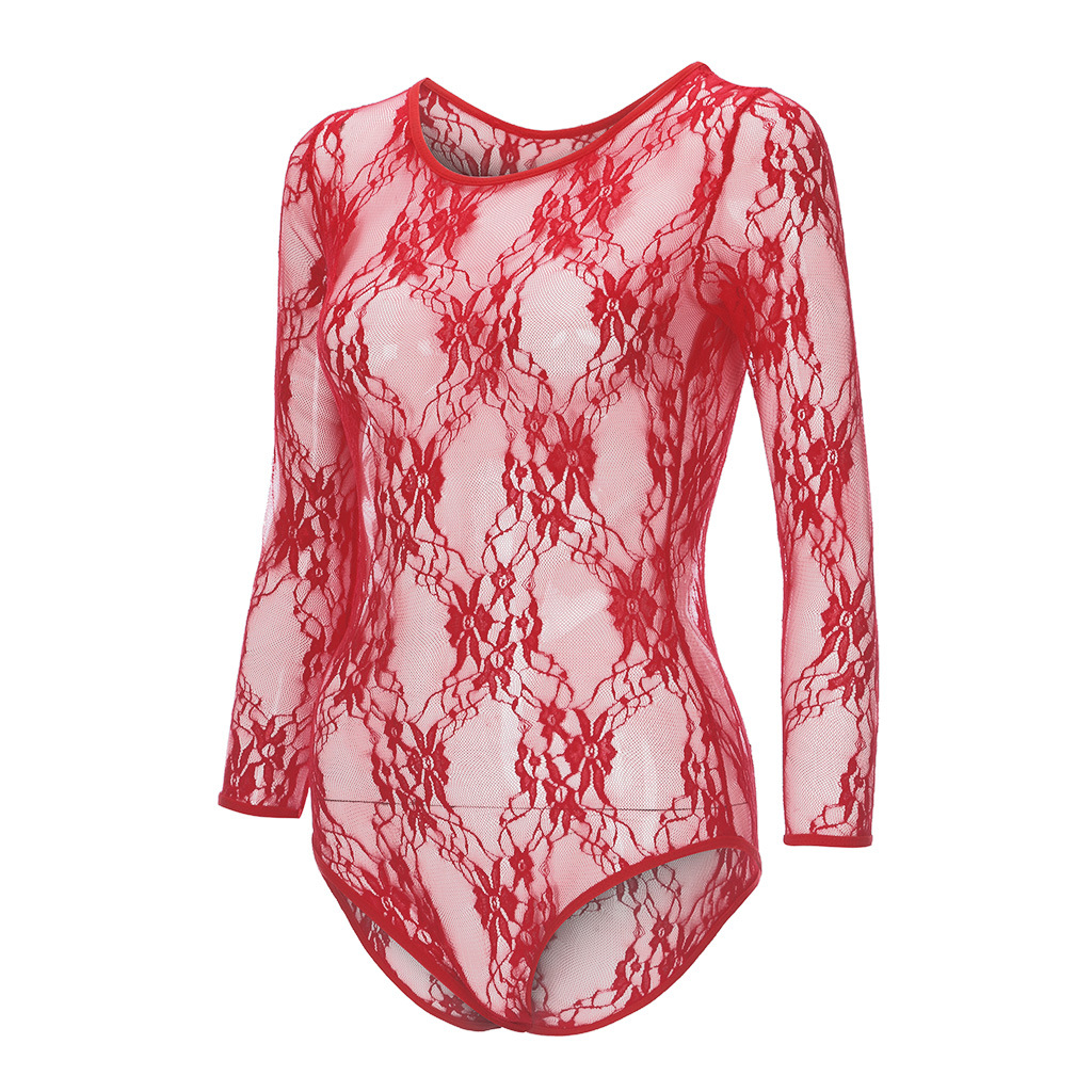 跨境专供外贸欧美情趣内衣蕾丝露乳透视性感连体内衣衣