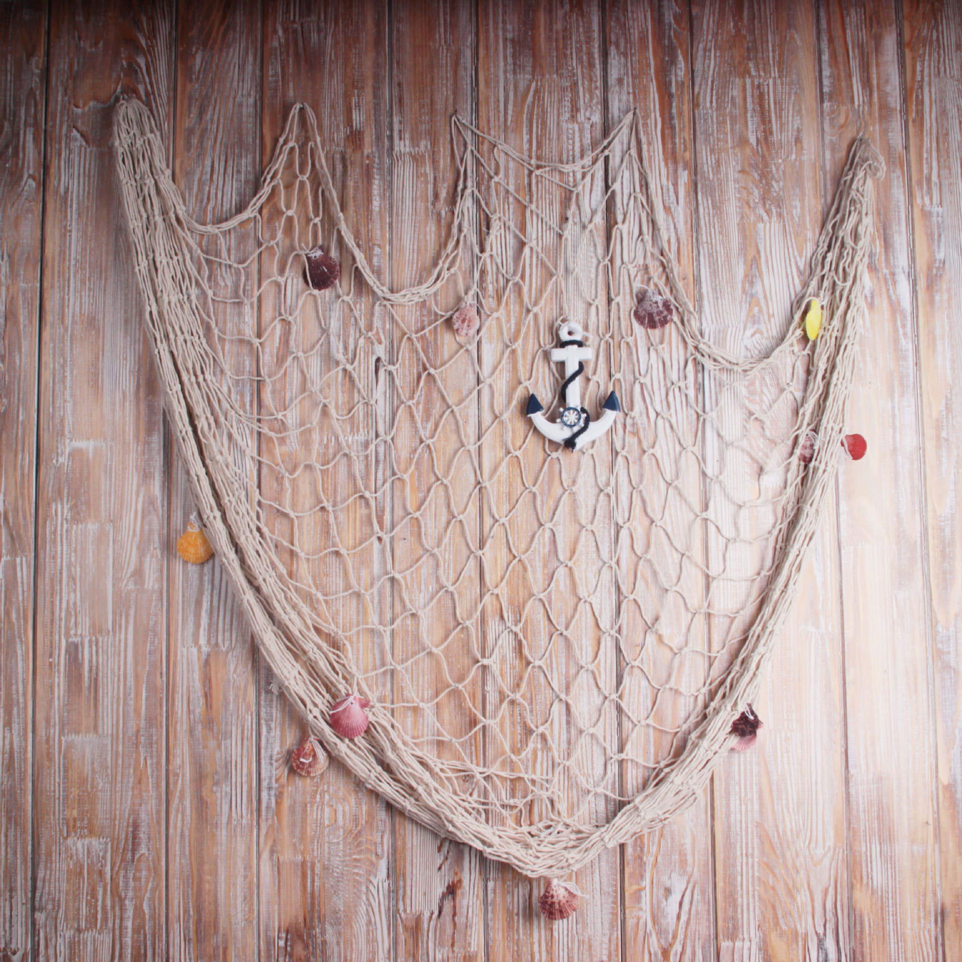 地中海套家居墙挂装饰 时尚渔网工艺品客厅壁饰 海盗船棉网艺术品