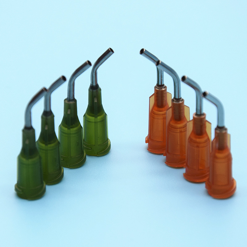 螺口塑座不锈钢45度弯针头点胶机针筒弯针头弯管针咀30度60度90度