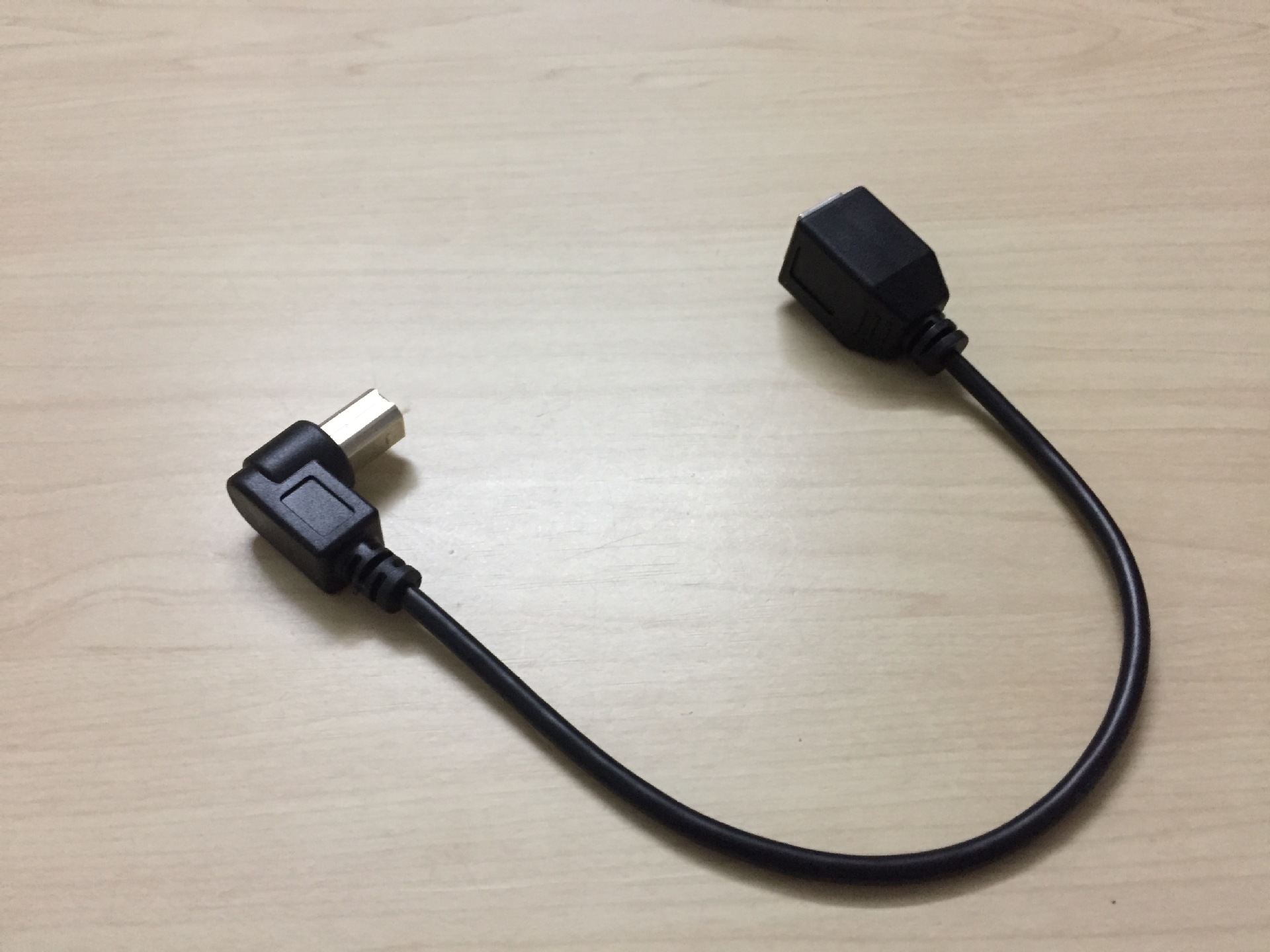 0打印延长线b公对b母方口线90度连接线bm转接数据线