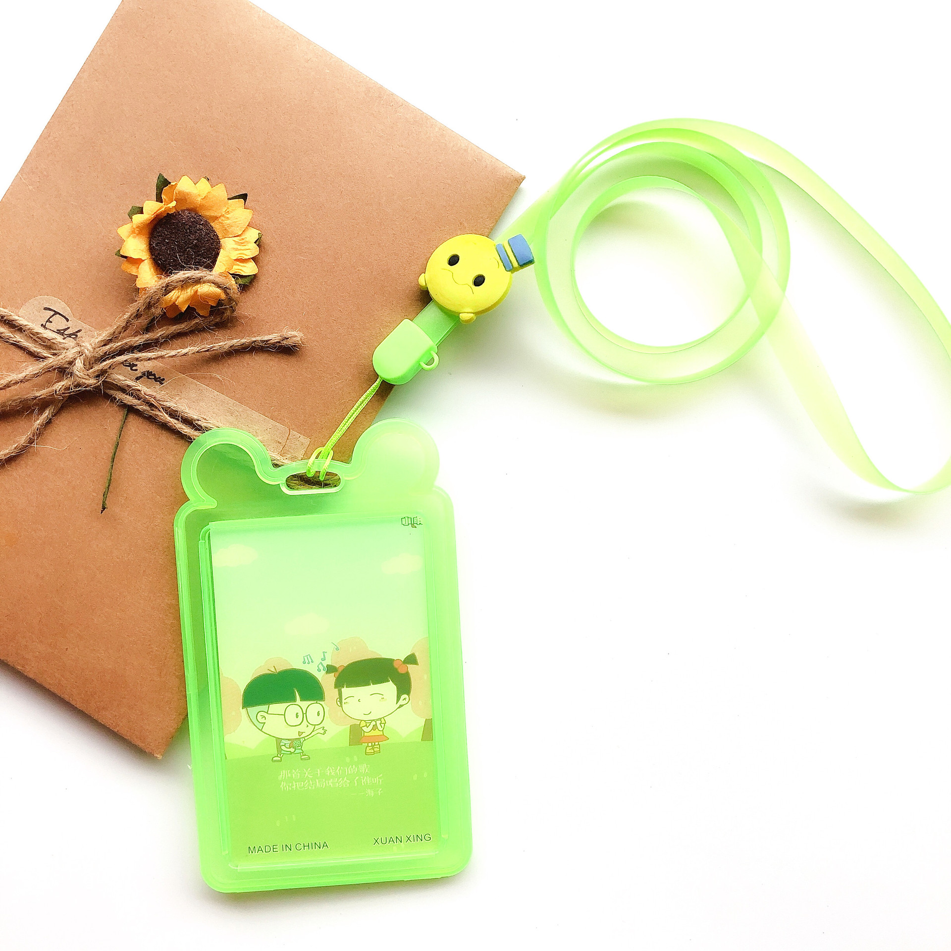 卡通夜光pvc硅胶挂绳学生卡校卡饭卡工作证件牌透明防水硬壳 卡套