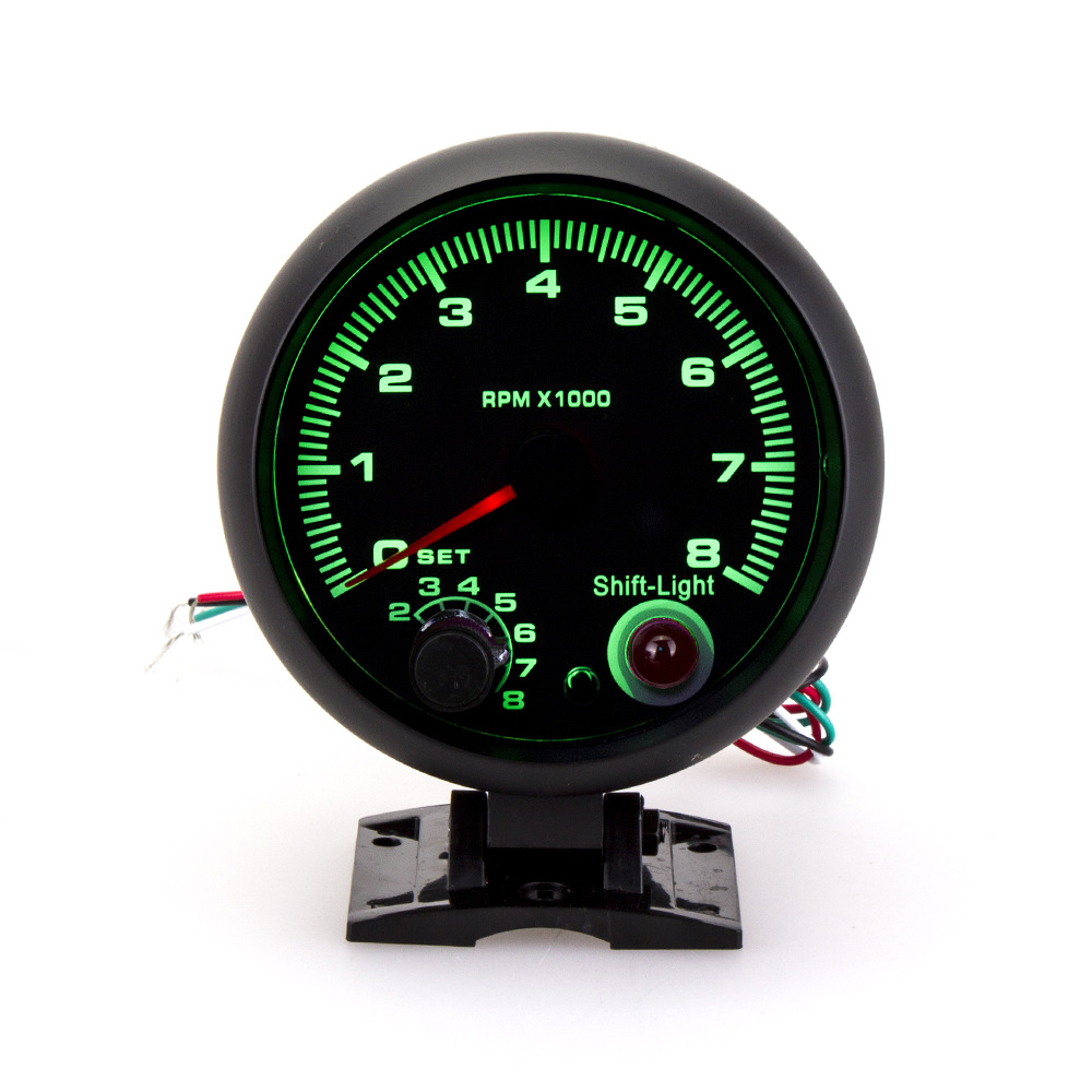厂家直销汽车改装转速表 95mm指针式七彩转速表 汽车改装仪表