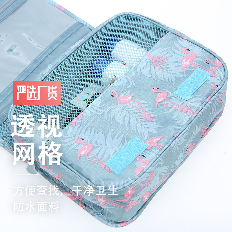 Large Capacity Cosmetic Bag New Waterproof Hook Wash Bag Multi-Functional Travel Cosmetics Storage Bag Factory Wholesale