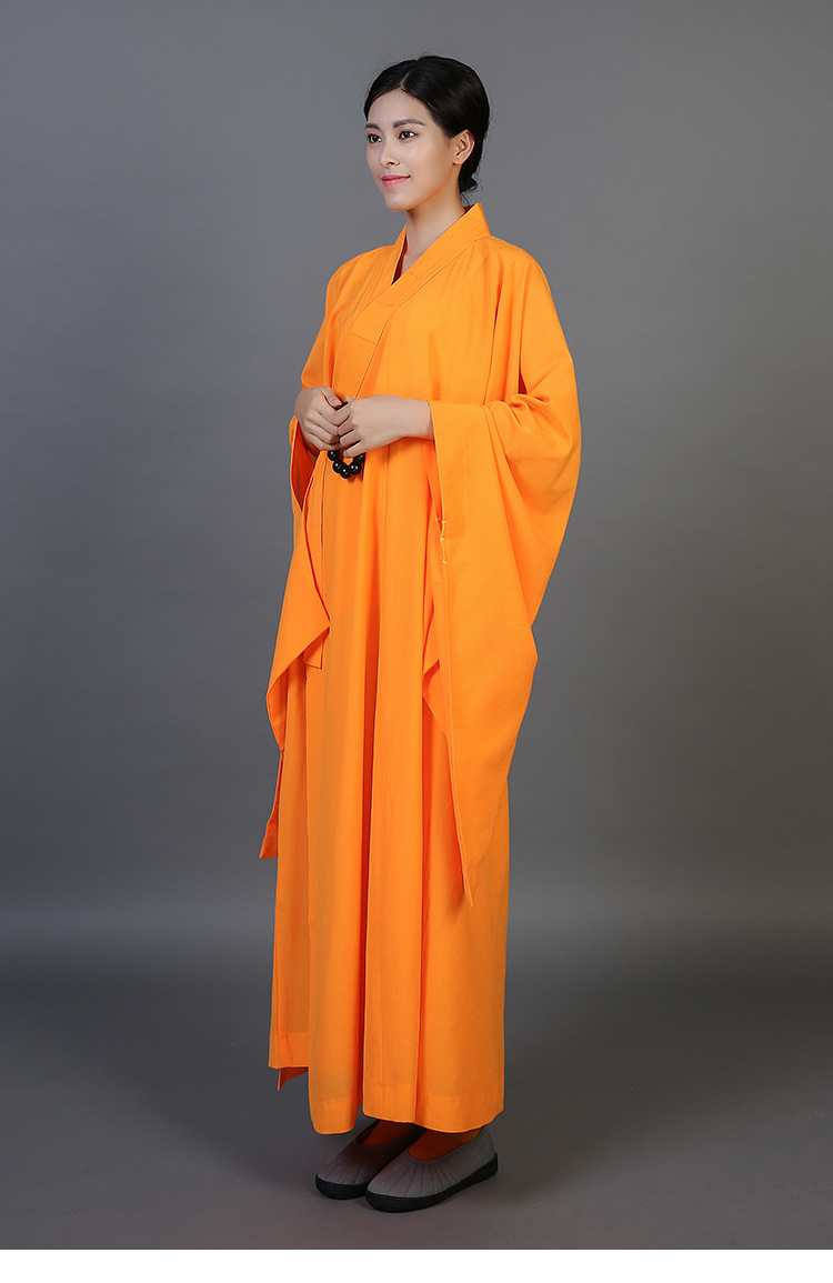 佛教台湾麻纱春夏僧服海清居士服男女海青长衫长袍大褂和尚衣长褂