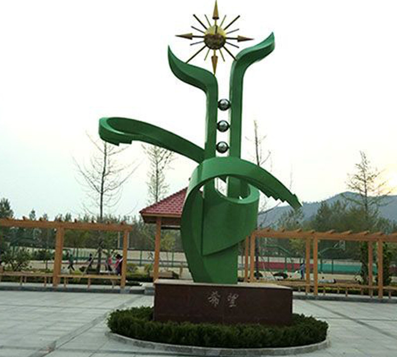 大型不锈钢学校雕塑 室外景观不锈钢雕塑 校园门口摆件 可定制661