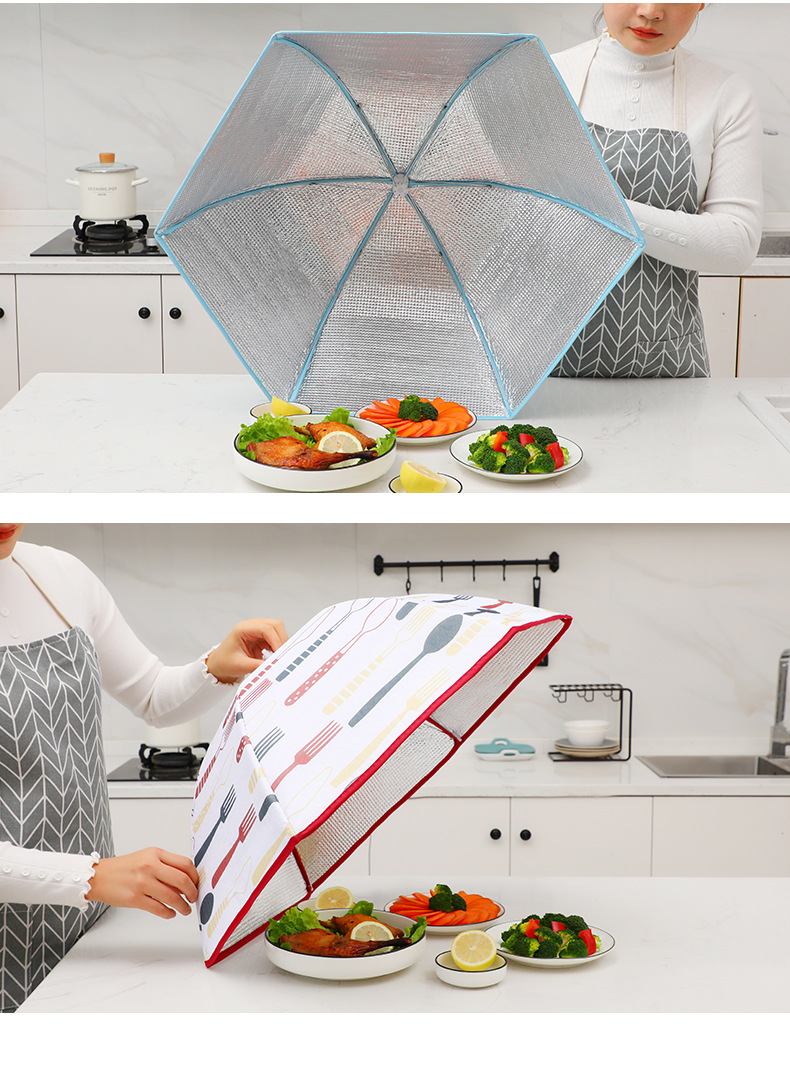 新品保温饭菜罩可折叠保温菜罩多功能大号食物罩加厚饭菜罩食物罩