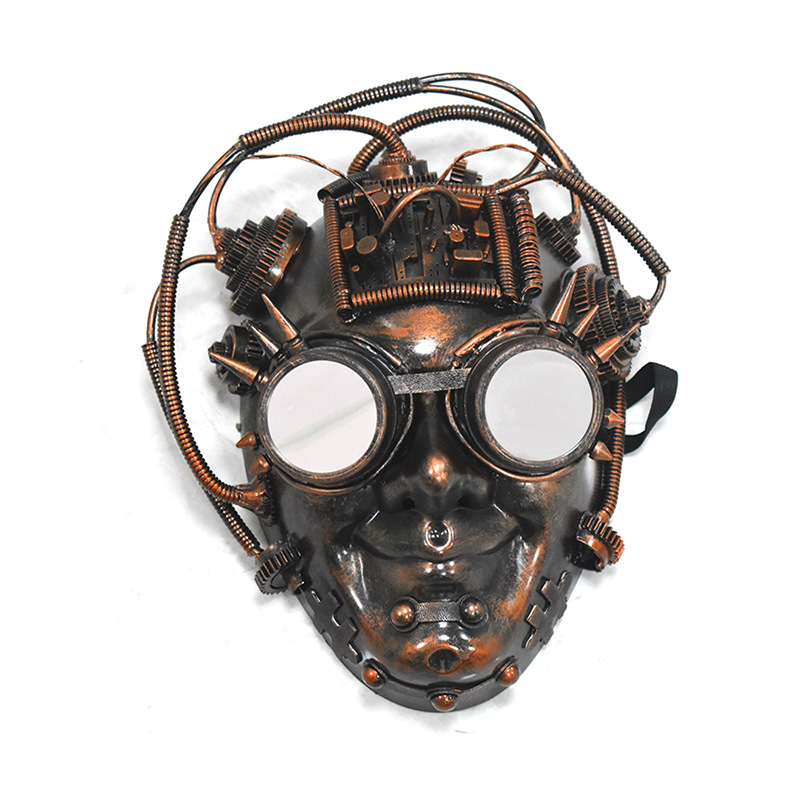 Steampunk Plating Mask Makeup Dance Mask Cosplay Robot Lens Mask Wholesale