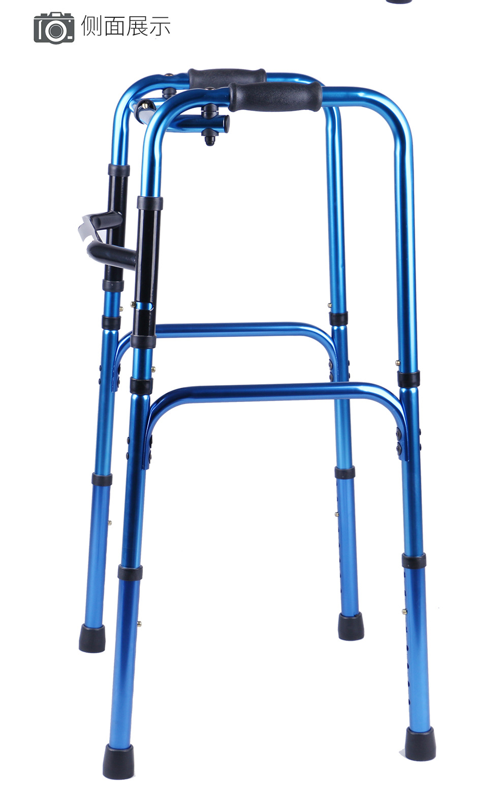 老人助行器便携式防滑防摔辅助行走助步架铝合金轻便折叠四脚拐杖