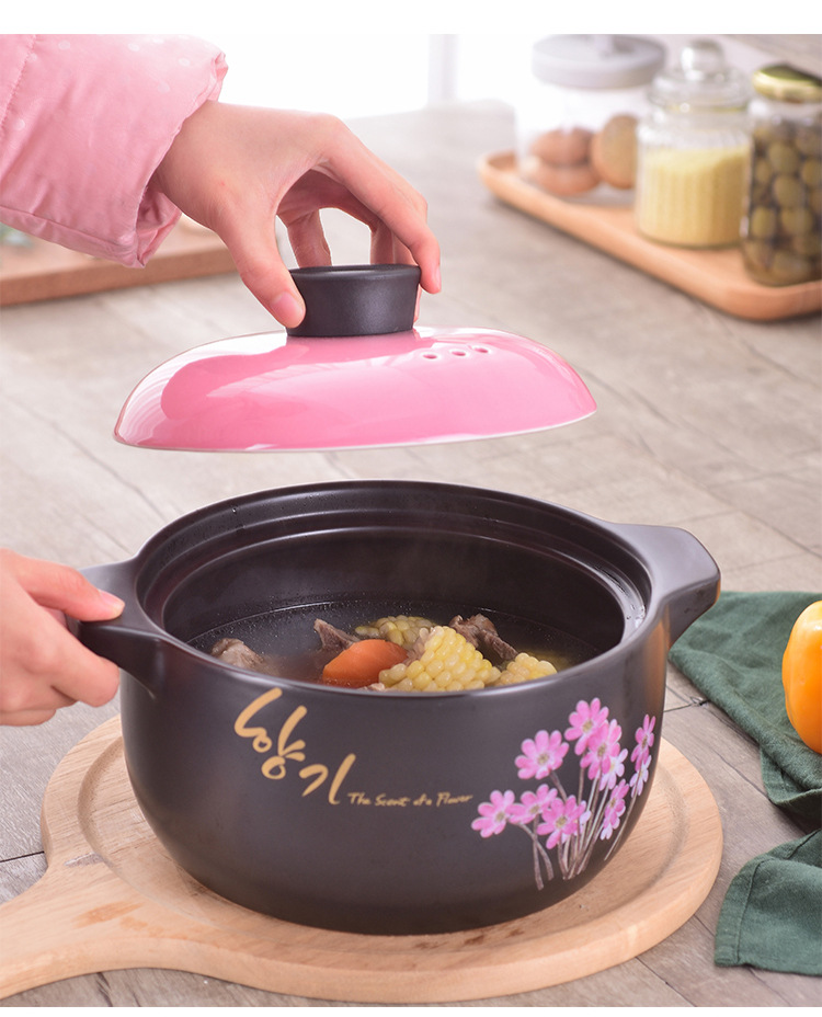 清新韩式砂锅炖锅家用燃气陶瓷炖汤煲汤煲粥米线黄焖鸡煲仔饭砂锅