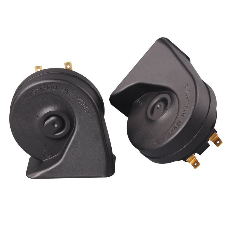 12v防水汽车蜗牛喇叭汽车喇叭高音低音防水汽车鸣笛喇叭