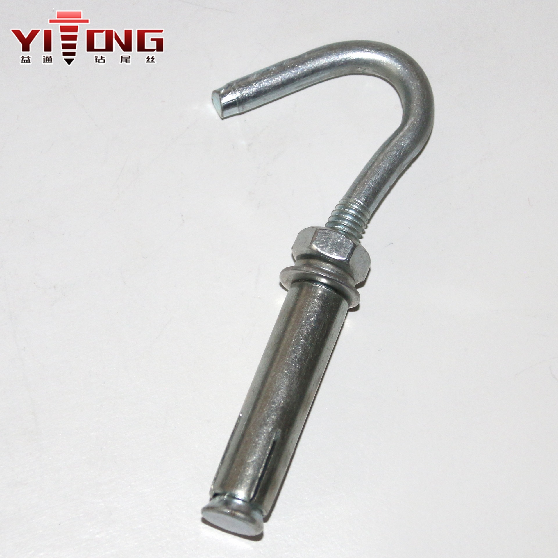 镀彩锌膨胀带钩螺丝国标碳钢膨胀钩螺栓m-m12厂家批发库存