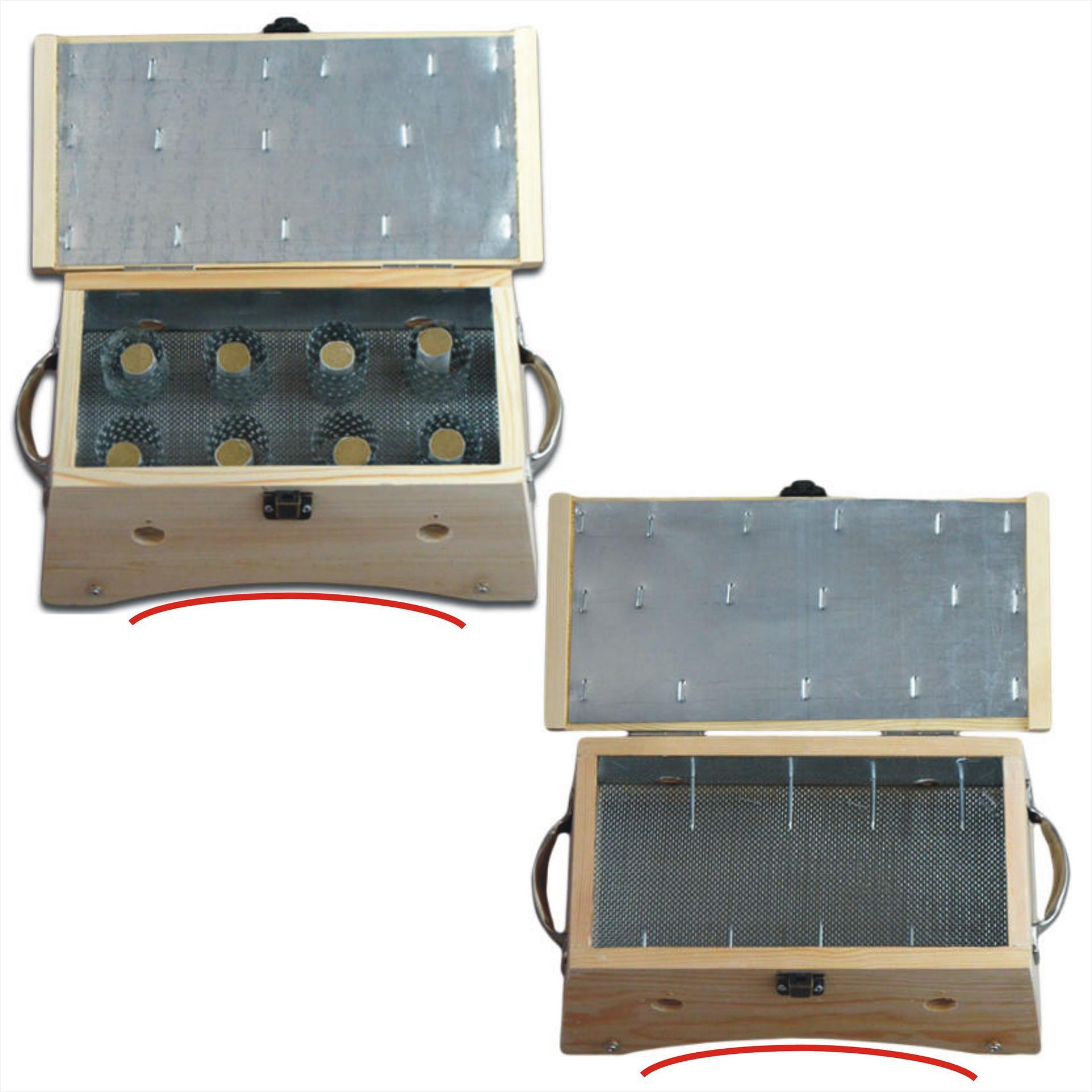 木制加高8柱8针翻盖弧形艾灸盒八柱八针温灸盒8孔艾灸盒腰腹背部