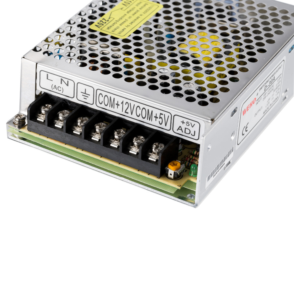 两组输出开关电源d-30c工业开关电源12v1.5a -12v1.5a双路电源