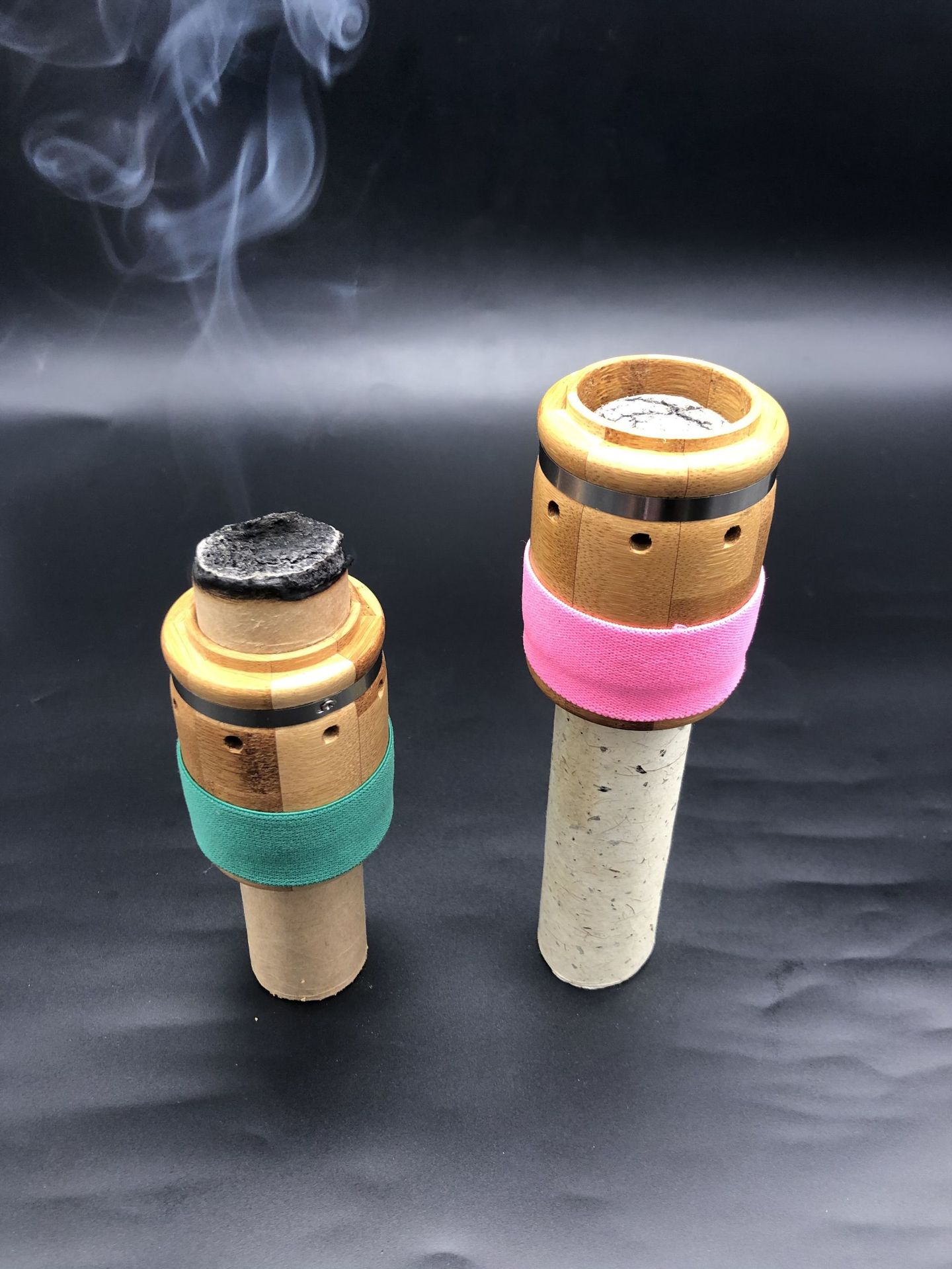 艾我康碳化竹制控烟圈悬灸罐手持悬灸艾灸罐艾灸盒4cm控烟圈