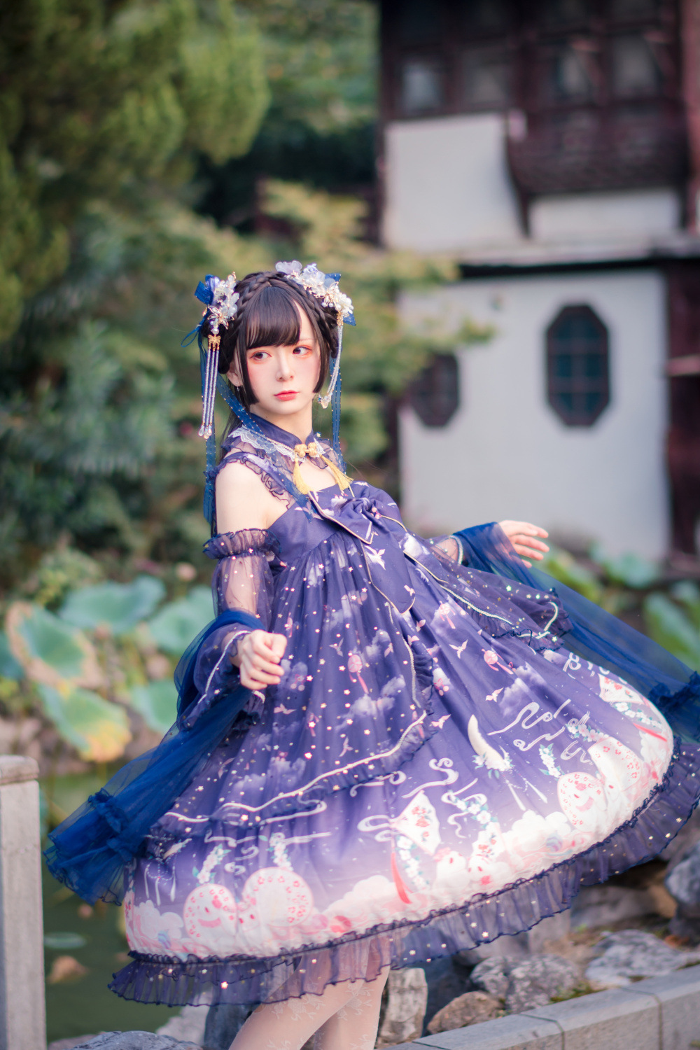 原创设计 桂月兔 中华风lolita jsk精致汉元素连衣裙