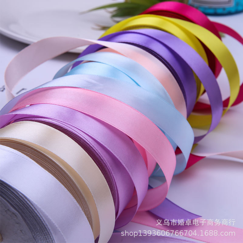 2cm丝带绸带缎带卷 彩带红织带圣诞丝带礼品包装鲜花包装带红丝带