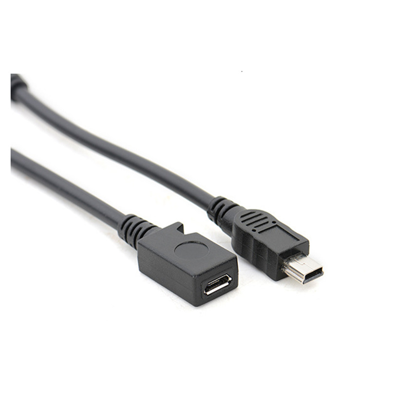 通用v3母转v8数据充电转接线miniusb公转microusb母迷