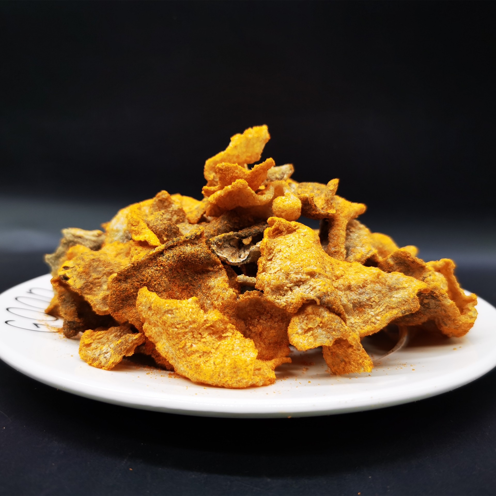 散装大包装香酥鱼皮咸蛋黄味50克零食麻辣鱼皮