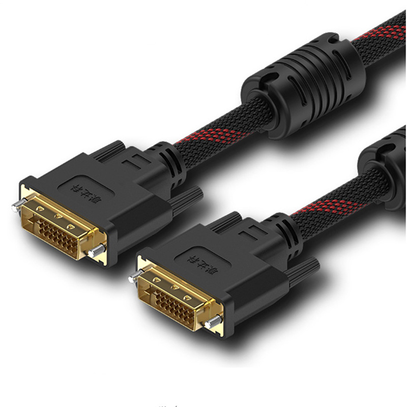 dvi线 24 1 dvi信号连接线电脑高清数据线 dvi公对公转接线 1080p